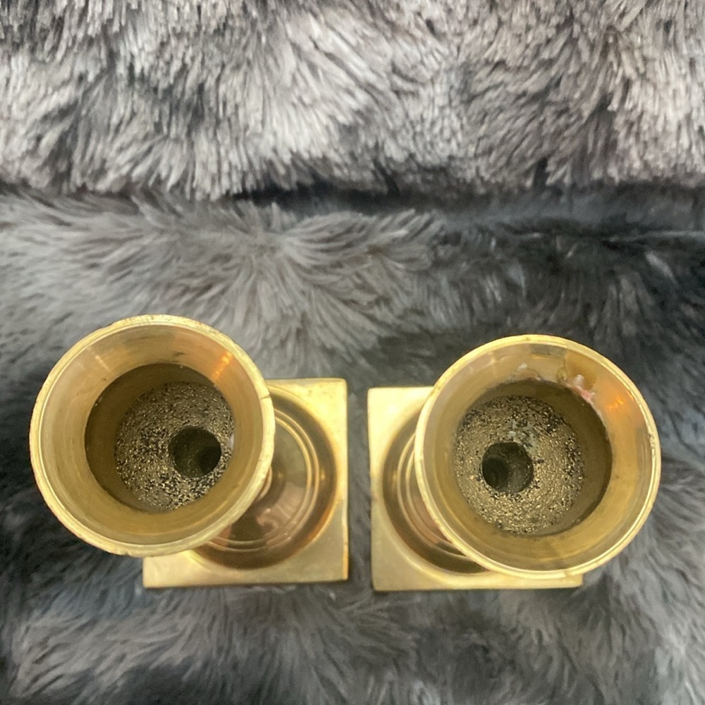 NIB Vintage Brass Candlestick 5” Candle Holders - Picture 7 of 16